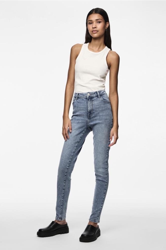 PCDANA HW SKINNY JEANS LB302 NOOS 17149273 Light Blue Denim